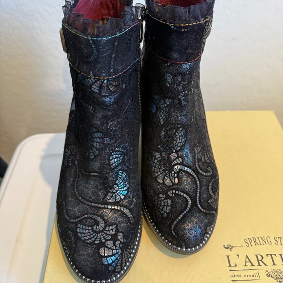 Women's L"ARTISTE Ankle Boots Size 37 (US 6.5) stunning - Picture 3 of 13